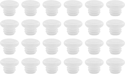 24PCS 19mm Mushroom Round Dust Cover Dosing Adapters Press in Medical Syringe Bottle Adapter in Saudi Arabia