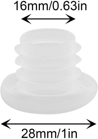 24PCS 19mm Mushroom Round Dust Cover Dosing Adapters Press in Medical Syringe Bottle Adapter in Saudi Arabia
