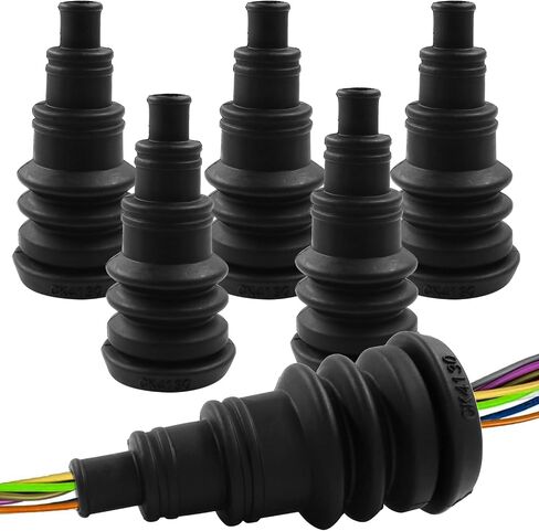 Zorfeter Universal Firewall Boot Set of 4, Rubber Grommets Accommodates 3/8 Inch to 1 Inch Diameter Wire Bundle, Safe and Convenient Firewall Grommet Kit for Car Accessories Vehicle Running Cable in Saudi Arabia
