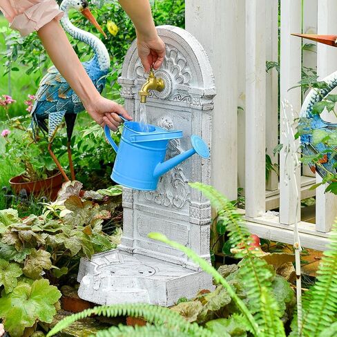 Sungmor Cast Iron Outdoor Water Column with Faucet, Freestanding Floor Mounted Hydrant Water Tap, Decorative Fountain with Faucet Retro Water Column for Garden Farm Pasture Backyard Irrigation Washing in Saudi Arabia