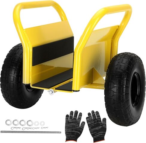 Heavy Duty Panel Dolly, All-Terrain Slab Dolly with 1000 LB Weight Capacity,10" Solid Rubber Tires and Two Handles - Ideal for Moving Heavy Drywall Sheets and Doors (Black) in Saudi Arabia