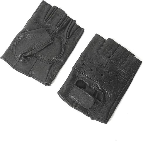 Luwint Kids Faux Leather Fingerless Gloves for Cycling Cosplay Costume Dancing, Boys Girls 4-10 Years in Saudi Arabia