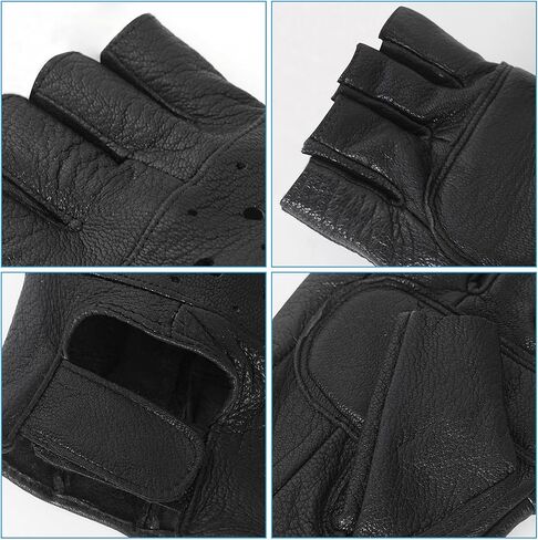 Luwint Kids Faux Leather Fingerless Gloves for Cycling Cosplay Costume Dancing, Boys Girls 4-10 Years in Saudi Arabia