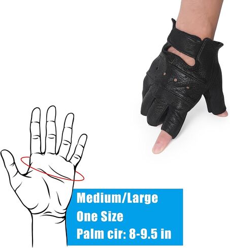 Luwint Kids Faux Leather Fingerless Gloves for Cycling Cosplay Costume Dancing, Boys Girls 4-10 Years in Saudi Arabia