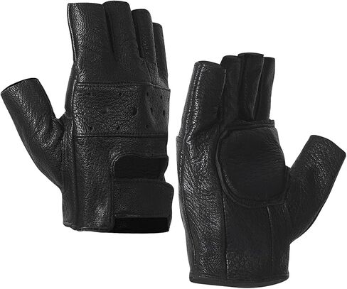 Luwint Kids Faux Leather Fingerless Gloves for Cycling Cosplay Costume Dancing, Boys Girls 4-10 Years in Saudi Arabia