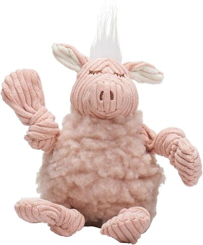HuggleHounds Knottie Plush Dog Toy - Dog Stuffed Animal Toy, Puppy Toys, Squeaky Dog Toy for Small, Medium & Large Dogs, Durable Plush to Keep Them Busy - Dillie Duck, Large in Kuwait