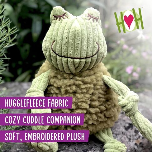 HuggleHounds Knottie Plush Dog Toy - Dog Stuffed Animal Toy, Puppy Toys, Squeaky Dog Toy for Small, Medium & Large Dogs, Durable Plush to Keep Them Busy - Dillie Duck, Large in Kuwait