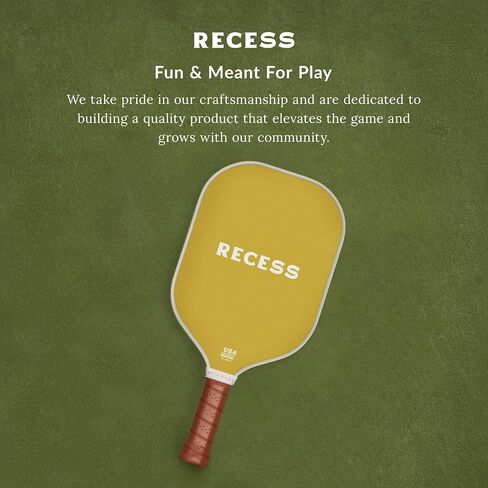 مجموعة مجاديف كرة المخلل Recess من مجدافين مع 3 كرات مخلل ذات 40 فتحة - سطح من الألياف الزجاجية، قلب قرص العسل - قبضة مريحة من الإسفنج المقاوم للعرق - غطاء من القماش وحلقة قبضة من السيليكون - معتمدة من الولايات المتحدة الأمريكية in Saudi Arabia