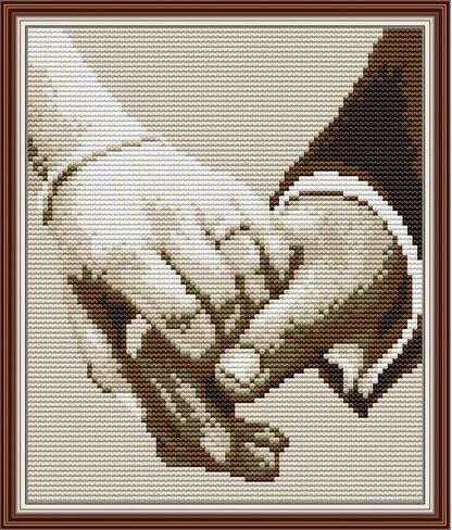 CROSSDECOR Cross Stitch Kit for Beginners DIY Stamped Embroidery Set Counted Needlepoint Starter Kits Handmade Art Supplies 11CT 3 Strands,No Frame in Kuwait