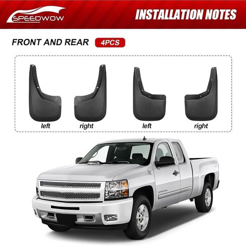 SPEEDWOW 2015-2022 Chevy Colorado Mud Flaps Splash Guards Tire Protector No Need to Drill Holes(Set of 4) in Saudi Arabia