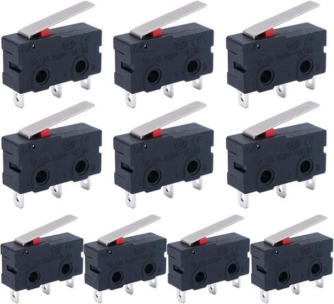 Twidec/10pcs Mini Micro Limit Switch 5A 125 250V AC SPDT 1NO 1NC طويلة جدًا مفاتيح ذراع مفصلية طويلة جدًا زر الإجراءات الإجراء 3 دبابيس KW11-3Z04 in Kuwait