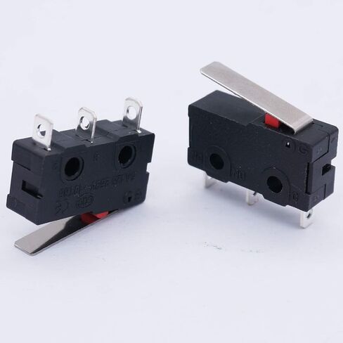 Twidec/10pcs Mini Micro Limit Switch 5A 125 250V AC SPDT 1NO 1NC طويلة جدًا مفاتيح ذراع مفصلية طويلة جدًا زر الإجراءات الإجراء 3 دبابيس KW11-3Z04 in Kuwait