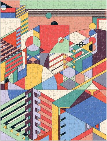 Galison Frank Lloyd Wright Saguaro Forms and Cactus Flowers Gold Foil Puzzle, 1,000 Pieces, 20"x27" – Fun, Relaxing and Challenging – Gold Foil Added to Image Brings New Flavor to Iconic Piece of Art in Saudi Arabia