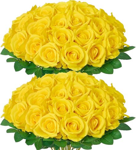 Serwalin 30pcs Artificial Roses Flowers, Orange Roses with Long Stems Realistic Fake Silk Roses Flowers for DIY Wedding Bouquet Arrangement Centerpieces Party Home Table Decorations in Kuwait