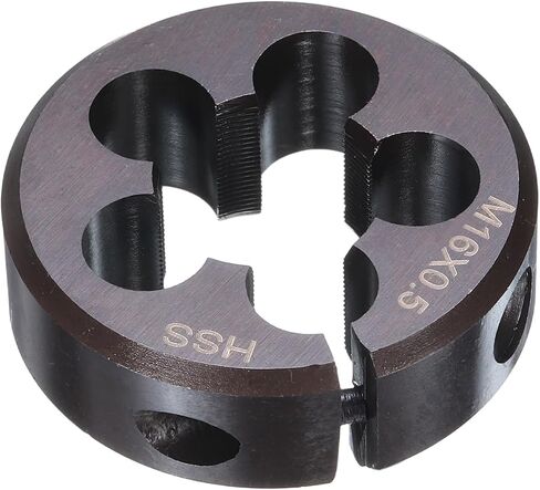 HARFINGTON Round Threading Die M17 x 2 Metric Thread 38mm OD Adjustable Right Hand High-Speed Steel (HSS) Round Die Screw Thread Cutting Die for Thread Repair in Saudi Arabia