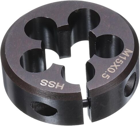 HARFINGTON Round Threading Die M17 x 2 Metric Thread 38mm OD Adjustable Right Hand High-Speed Steel (HSS) Round Die Screw Thread Cutting Die for Thread Repair in Saudi Arabia