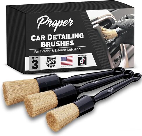 مجموعة فرش احترافية لتفصيل الشعر، مجموعة من 6 فرش لتفصيل شعر الخنزير فائقة النعومة، تفاصيل داخلية أو خارجية للسيارات، احصل على نتائج احترافية مع فرش التفاصيل المناسبة لتفصيل السيارة in Kuwait