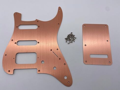 FD11-Holes Aluminum Anodized Modern Style Strat SSH Guitar Pickguard Scratch Plate Fits for American/Mexican guitar guard board (red) in Saudi Arabia
