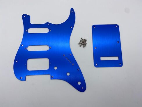 FD11-Holes Aluminum Anodized Modern Style Strat SSH Guitar Pickguard Scratch Plate Fits for American/Mexican guitar guard board (red) in Saudi Arabia