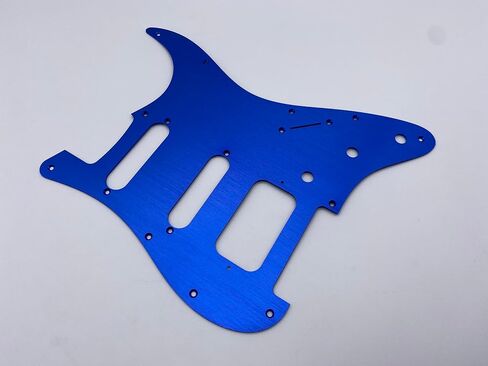 FD11-Holes Aluminum Anodized Modern Style Strat SSH Guitar Pickguard Scratch Plate Fits for American/Mexican guitar guard board (red) in Saudi Arabia