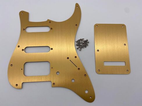 FD11-Holes Aluminum Anodized Modern Style Strat SSH Guitar Pickguard Scratch Plate Fits for American/Mexican guitar guard board (red) in Saudi Arabia
