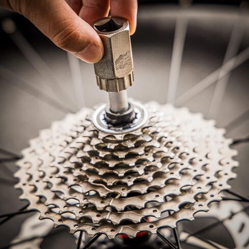 BikeHand Bike Bicycle Compatible with Shimano HG & Sram Gear Cassette Install Removal Tool - Lockring Tool - Mountain, MTB or Road Bike Sprocket or Freewheel in Saudi Arabia