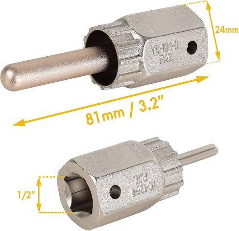 BikeHand Bike Bicycle Compatible with Shimano HG & Sram Gear Cassette Install Removal Tool - Lockring Tool - Mountain, MTB or Road Bike Sprocket or Freewheel in Saudi Arabia
