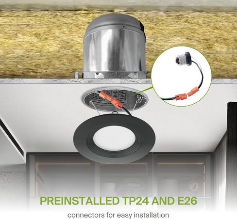 ASD Retrofit LED Recessed Lighting 5/6 Inch | 12W 1009Lm Wet Rated Dimmable Ceiling LED Downlights | 2700K-5000K Adjustable CRI90 Bronze LED Room Recessed Light Fixtures | LED Can Lights 6 Pack in Saudi Arabia