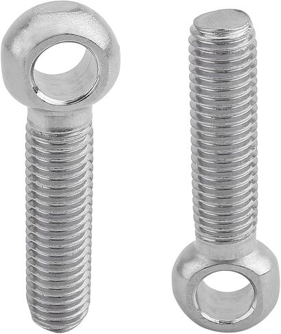 MroMax M8x70mm Machinery Shoulder Swing Lifting Eye Bolt 304 Stainless Steel Metric Thread Silver 2pcs in Saudi Arabia
