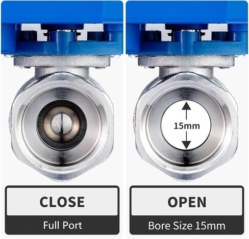 1/2" Brass Motorized Ball Valve, Electric Ball Valve Full Port, 9-24V AC/DC, 2 Wire Auto Return in Saudi Arabia