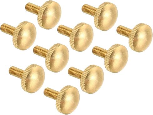 PATIKIL M5x15mm Knurled Thumb Screws, 5 Pack Flat Tip Brass Bolts Grip Knobs Fasteners with Straight Shoulders for Lighting Furniture Electronic Mechanical in Saudi Arabia