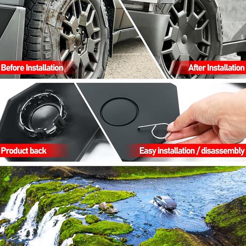 Hubcap Wheel Cover Replacement Hub Caps Compatible with Tesla Cybertruck 2024 2023,Full Rim Protector Wheel Hub Caps Set of 4 for Cybertruck Accessories Wheel Cover Replacement,Black in Saudi Arabia