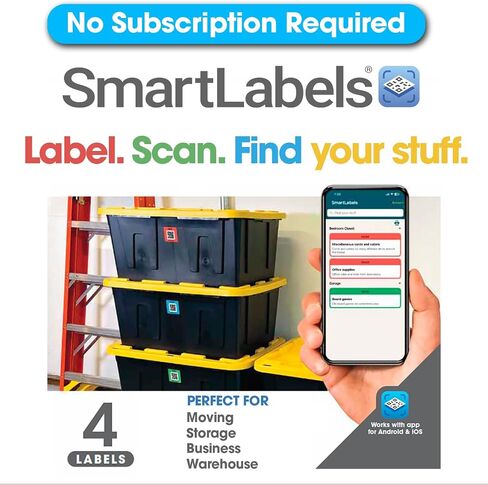SmartLabels – Etiquetas QR en Español | Paquete de 48 | Etiquetas QR Multicolor | Calcomanías con App para Inventario Fácil, Organización de Bodegas o Etiquetas de Mudanza in Kuwait