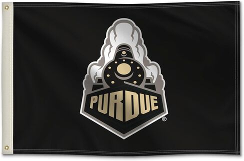 Purdue Boilermakers College Sports Printed Flag - NCAA Licensed - Super Polyester Knit - 2' x 3' School Banner (White, Gold) in Kuwait