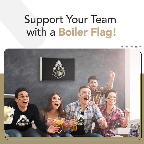Purdue Boilermakers College Sports Printed Flag - NCAA Licensed - Super Polyester Knit - 2' x 3' School Banner (White, Gold) in Kuwait