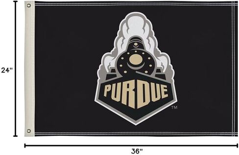 Purdue Boilermakers College Sports Printed Flag - NCAA Licensed - Super Polyester Knit - 2' x 3' School Banner (White, Gold) in Kuwait