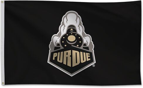 Purdue Boilermakers College Sports Printed Flag - NCAA Licensed - Super Polyester Knit - 2' x 3' School Banner (White, Gold) in Kuwait