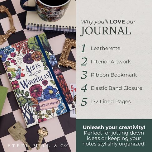 Steel Mill & Co Classic Literature Journal, 8.25" x 5.25", Cute Notebook with Lined Pages and Elastic Band, Little Women in Kuwait