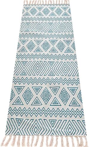 nuveti Cotton Yoga Mat - Cotton Yoga Rug - Absorbent, Grippy Tight Weave, Ashtanga and Hot Yoga Rug, Helps with Slippery Hands and Feet Yoga & Fitness| Meditation Yoga Exercise Mat in Kuwait
