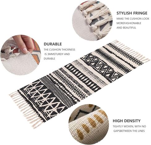 nuveti Cotton Yoga Mat - Cotton Yoga Rug - Absorbent, Grippy Tight Weave, Ashtanga and Hot Yoga Rug, Helps with Slippery Hands and Feet Yoga & Fitness| Meditation Yoga Exercise Mat in Kuwait