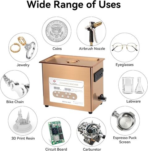 900ml Jewelry Cleaner Ultrasonic Machine Upgrade 40kHz Sonic Cleaner Machine for Glasses Diamond Ring Retainer Watch Small Parts in Saudi Arabia
