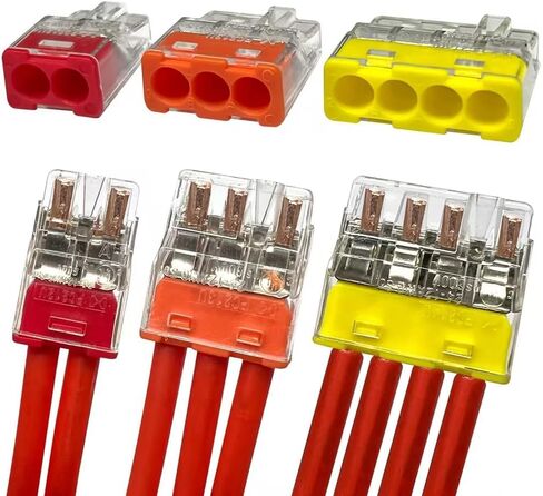 Dicio 75pcs Wire connectors Nuts Push-in terminals UL Listed Quick Connect connectors kit Low Voltage Wire Electrical connectors for Wiring 2 3 4 Port 4 Gauge Connectors Assortment Kit 24-14 AWG in Saudi Arabia