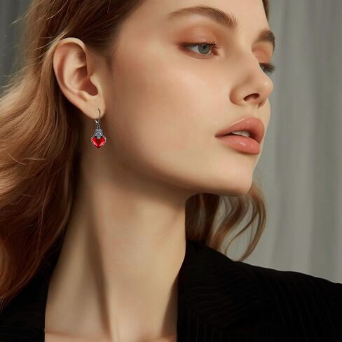 Skull Earrings 925 Sterling Silver with Crystal Skull Dangle Drop Earrings Skull Goth Jewelry Halloween Christmas Decorations Jewelry Gifts for Women Girls in Kuwait