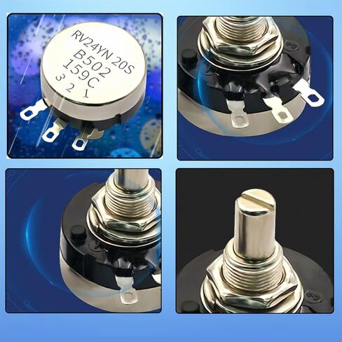 2PCS RV24YN20S B102 1K ohm Single Turn Carbon Film Rotary Taper Potentiometer+2PCS A03 Knob + 2PCS Dials in Kuwait