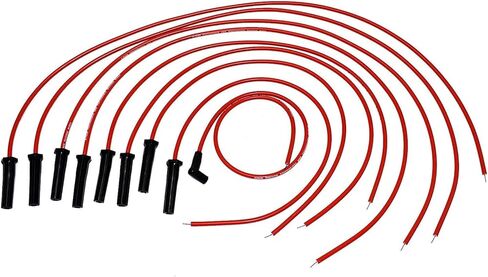 A-Team Performance - Silicone High Performance Spark Plug Wire Set Universal Fit V8 V6 Plus Coil Wire - Compatible with Buick Cadillac Chevy GMC Ford Mopar Oldsmobile Pontiac 8.0mm (Red) in Kuwait