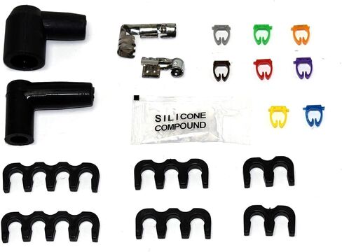 A-Team Performance - Silicone High Performance Spark Plug Wire Set Universal Fit V8 V6 Plus Coil Wire - Compatible with Buick Cadillac Chevy GMC Ford Mopar Oldsmobile Pontiac 8.0mm (Red) in Kuwait