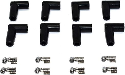 A-Team Performance - Silicone High Performance Spark Plug Wire Set Universal Fit V8 V6 Plus Coil Wire - Compatible with Buick Cadillac Chevy GMC Ford Mopar Oldsmobile Pontiac 8.0mm (Red) in Kuwait