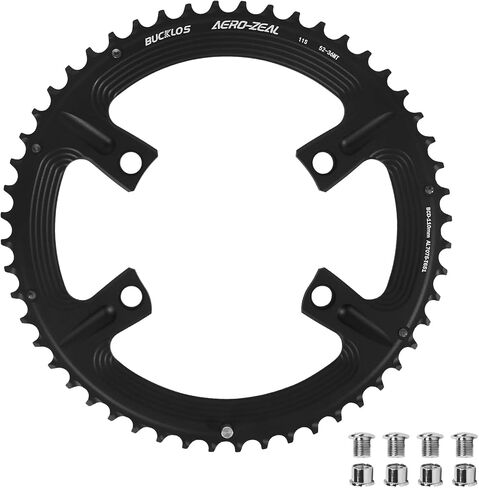 BUCKLOS 110 BCD Road Bike Chainring, Double 34T/36T/39T/50T/52T/53T 7075-T651 Aluminum Chainrings Compatible with R7100/R8100/R9100/R9200/4700/5800/6800 for 10/11 /12 Speed in Saudi Arabia