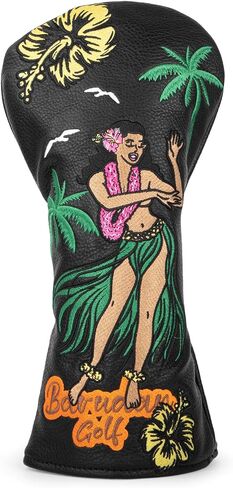 1pc Golf Club Head Cover Driver Headcover 3 Wood Hybrid Rescue Head Cover or 3pcs Golf Headcovers Set 1 3 H, Premium Faux Leather Hawaii Style Fairway Hybrid Headcovers in Saudi Arabia