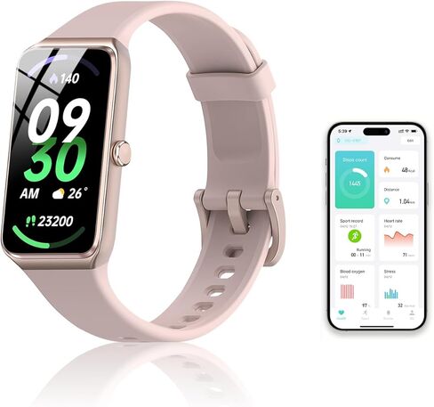 Activity & Fitness Trackers,1.47" Smart Fitness Watch with 24/7 Blood Pressure/Blood Oxygen/Heart Rate/Stress Monitoring, IP67 Waterproof Calorie Step Sleep Tracker Health Watch for Women Men in Saudi Arabia